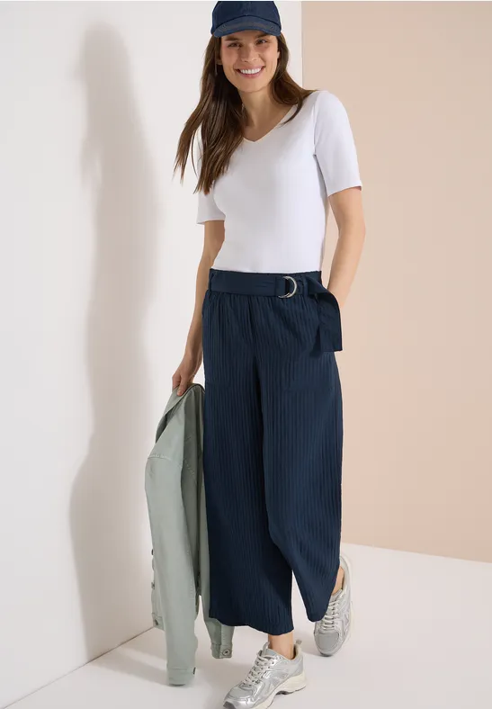 High Waist Wide Leg Hose im Loose Fit universal blue