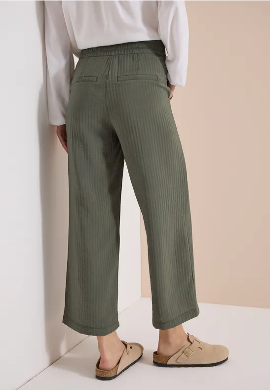 High Waist Wide Leg Pantalon Loose Fit khaki