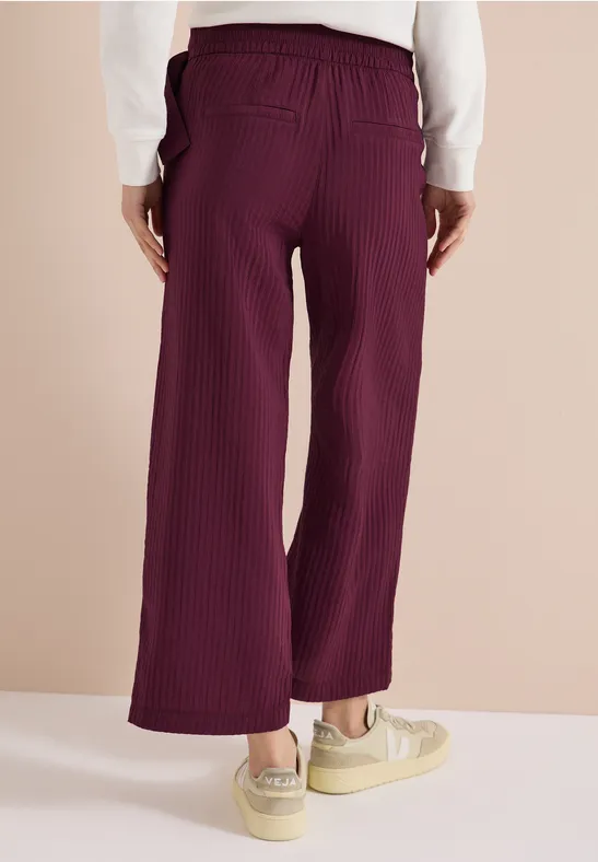 High Waist Wide Leg Hose im Loose Fit sweet grape red