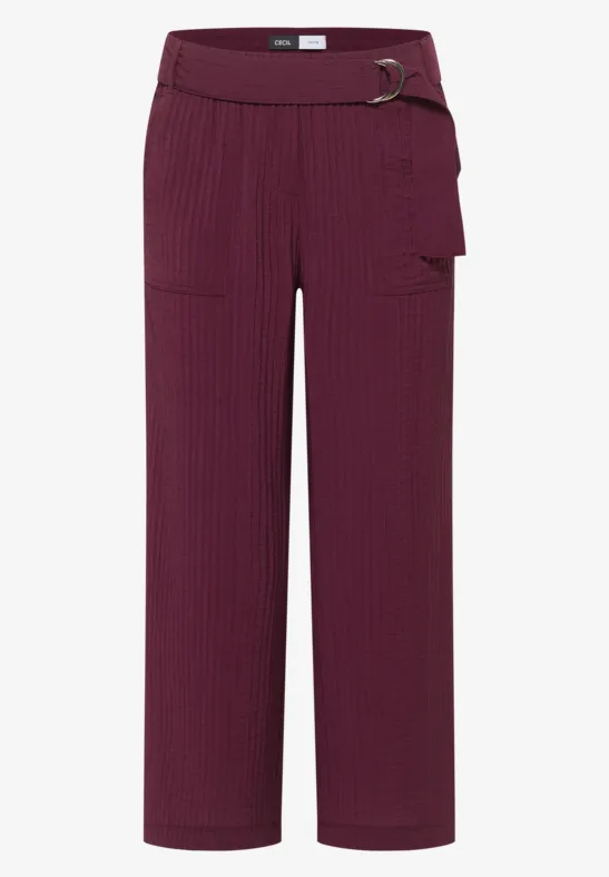 High Waist Wide Leg Hose im Loose Fit sweet grape red