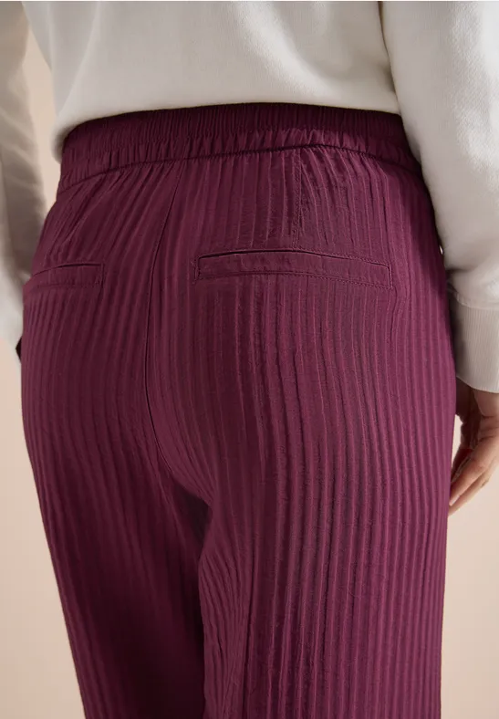 High Waist Wide Leg Hose im Loose Fit sweet grape red