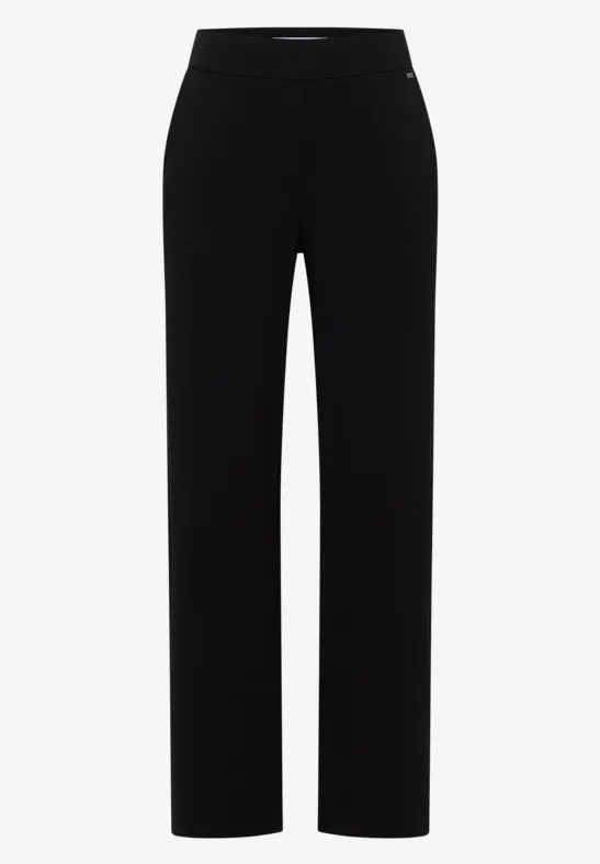 Pantalon noir droit à taille haute