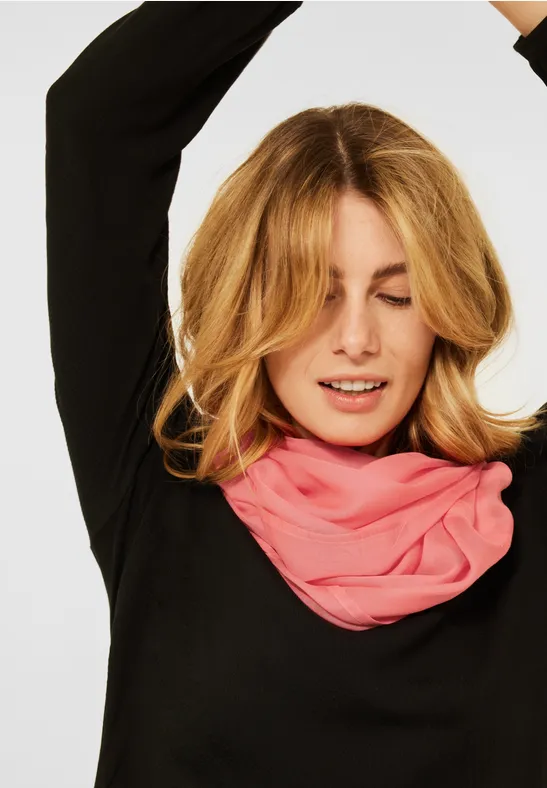 Tour de cou de couleur unie rose pepper