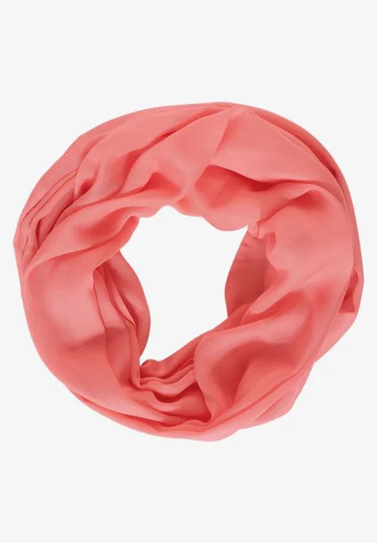 Tour de cou de couleur unie rose pepper