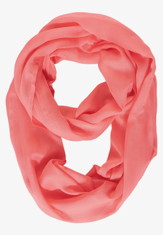 Tour de cou de couleur unie rose pepper