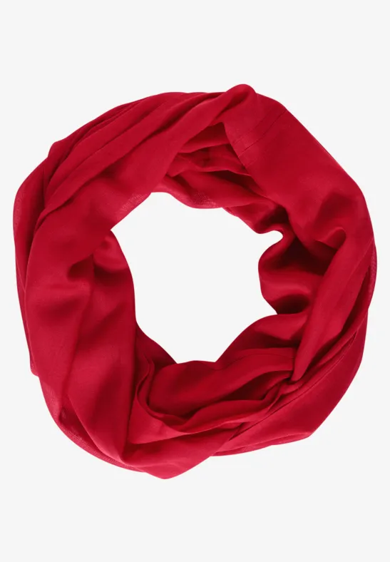 Tour de cou de couleur unie cherry red