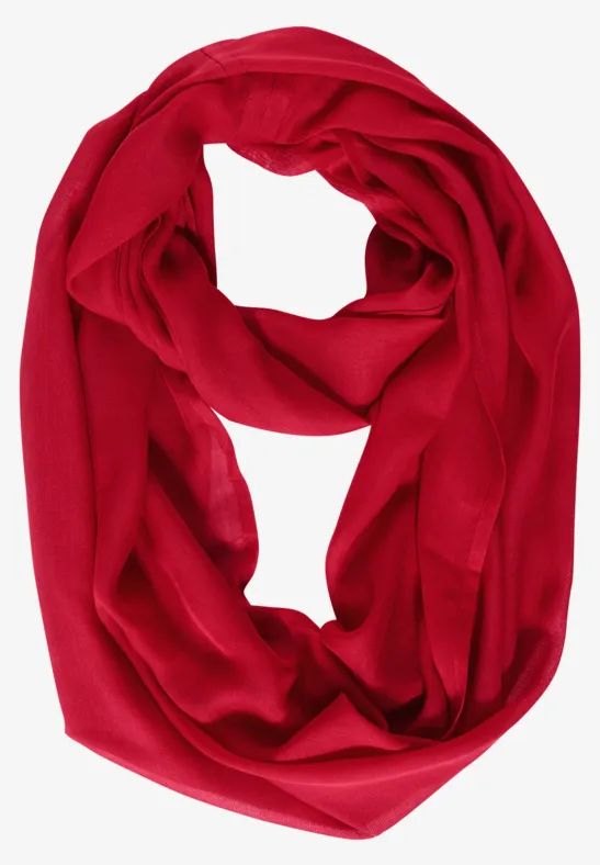 Tour de cou de couleur unie cherry red