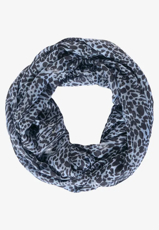 Tour de cou avec mélange dÆimprimé animal quiet blue