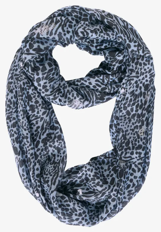 Tour de cou avec mélange dÆimprimé animal quiet blue