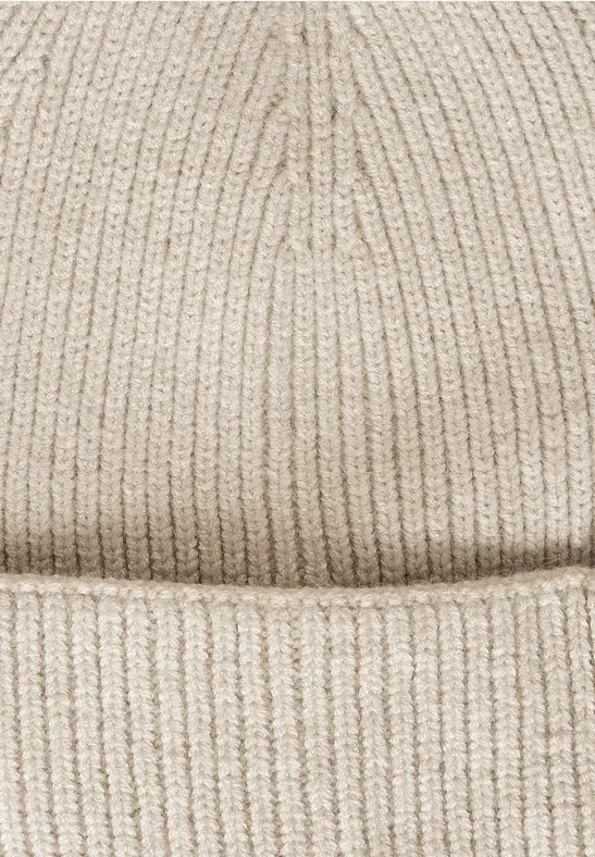 Gebreide muts oak wood beige melange