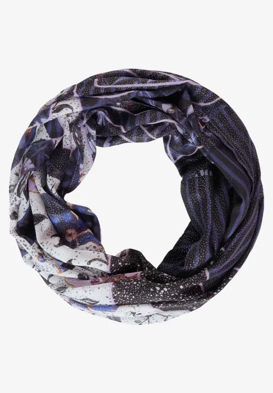 Tour de cou patchwork Black