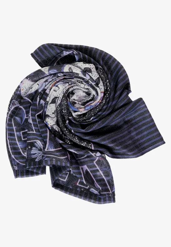 Tour de cou patchwork Black