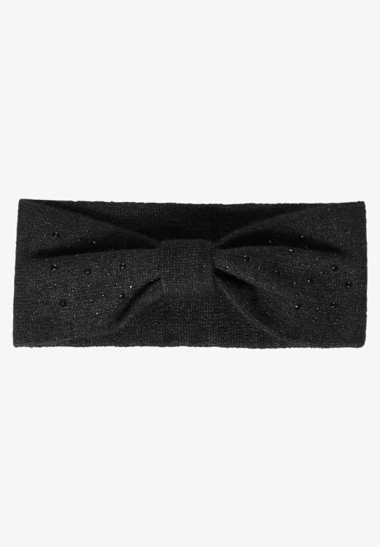 Strick Stirnband black melange