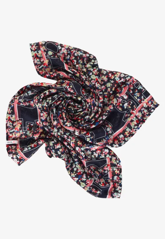 Milles Fleurs Print Loop deep blue
