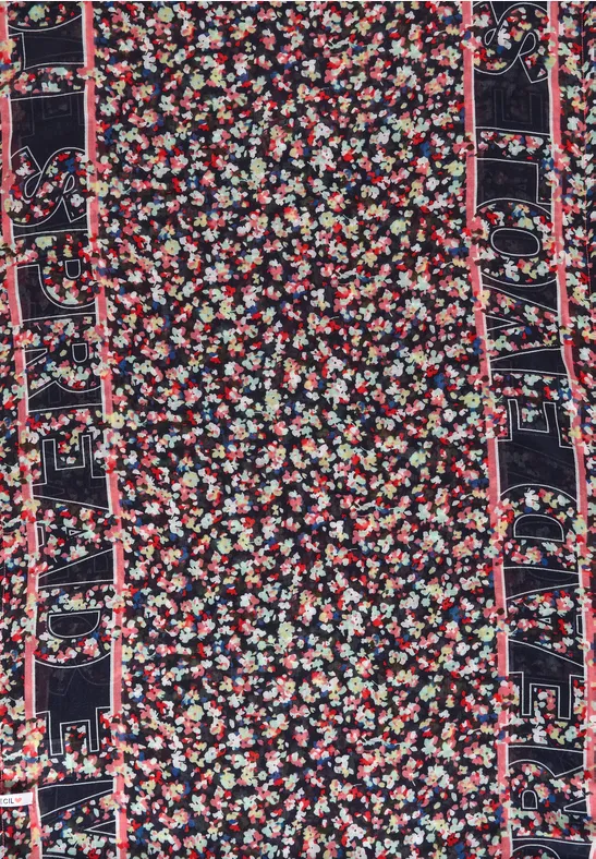 Milles Fleurs Print Loop deep blue