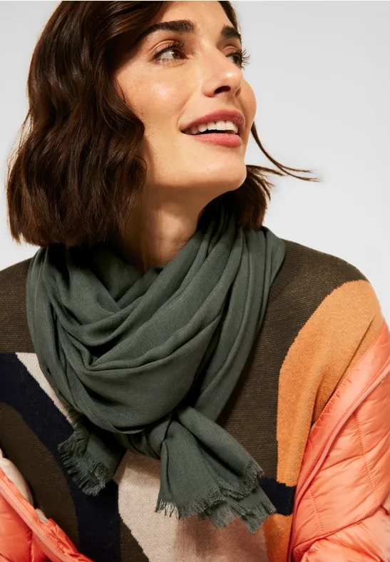 Schal in Unifarbe utility olive
