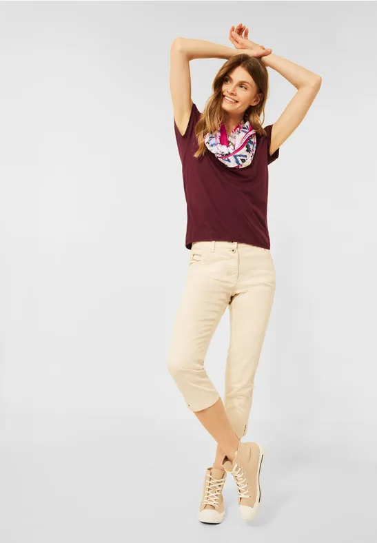 Loopschal mit Print vanilla white