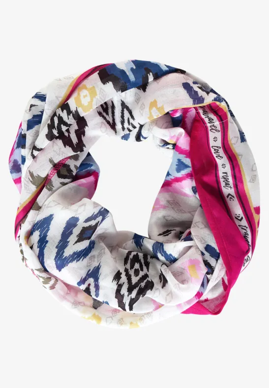 Loopschal mit Print vanilla white