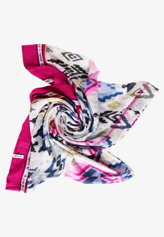 Loopschal mit Print vanilla white