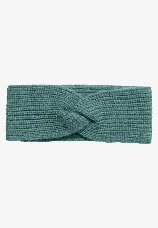 Dzianinowa opaska na głowę aqua mint melange