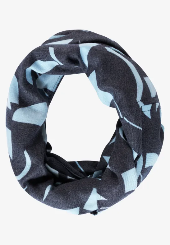 Loop à imprimé graphique deep blue