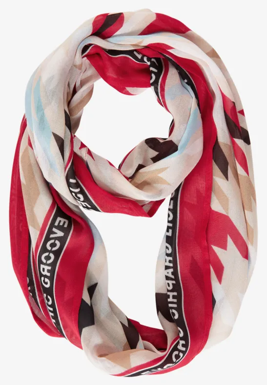 Écharpe loop avec imprimé vanilla white