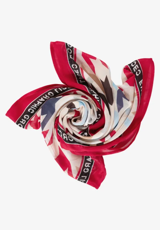 Écharpe loop avec imprimé vanilla white