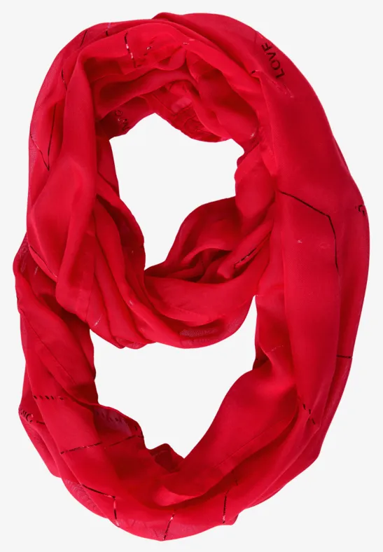 Loop mit Foliendetails strong red