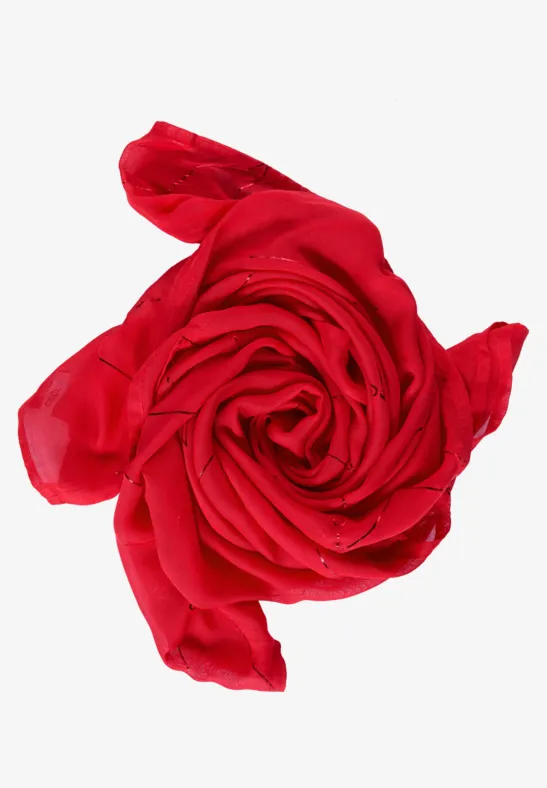 Loop mit Foliendetails strong red