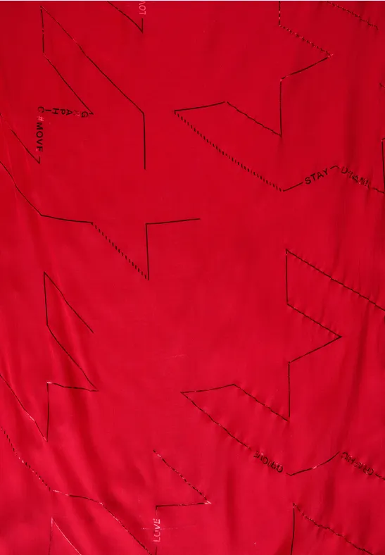 Loop mit Foliendetails strong red