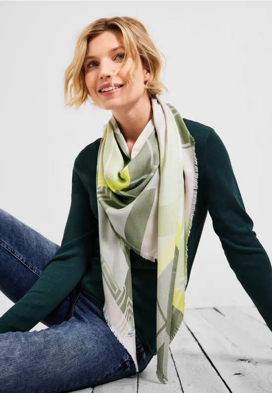 Driehoekige halsdoek leaf green