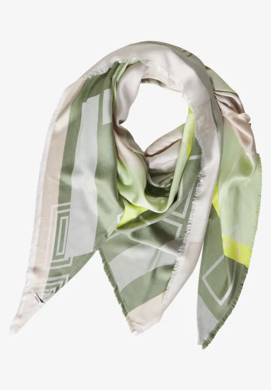 Driehoekige halsdoek leaf green