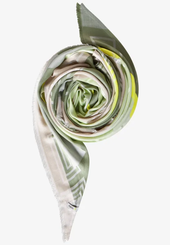 Driehoekige halsdoek leaf green