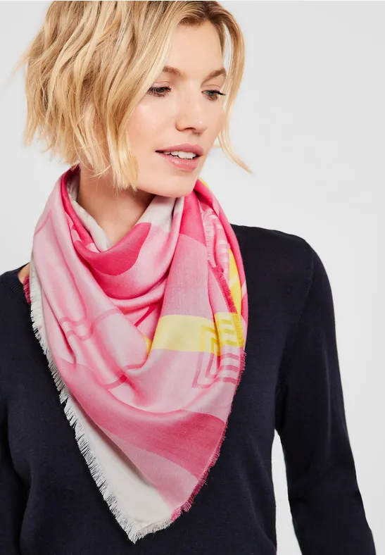 Driehoekige halsdoek dragonfruit pink