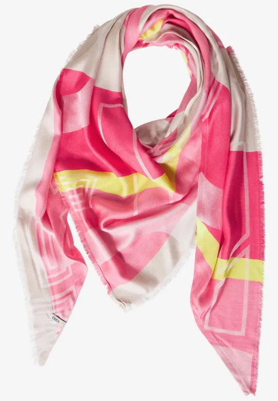 Driehoekige halsdoek dragonfruit pink
