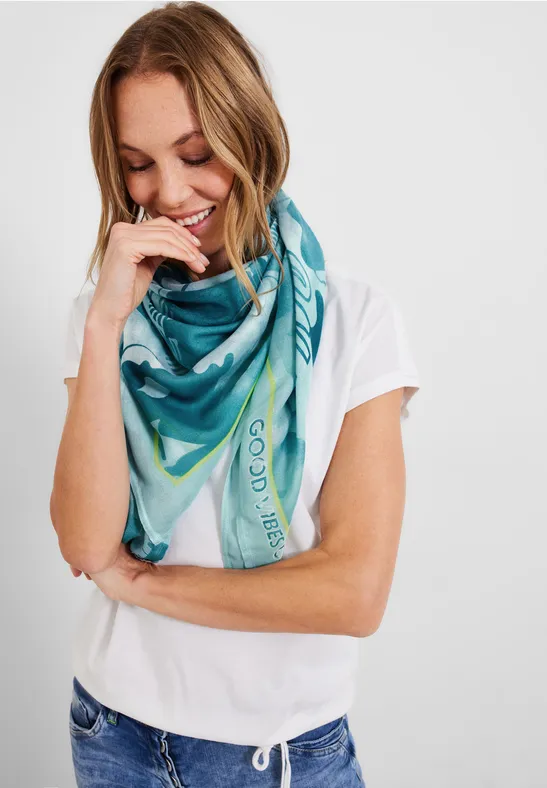 Foulard avec imprimé dark aqua blue
