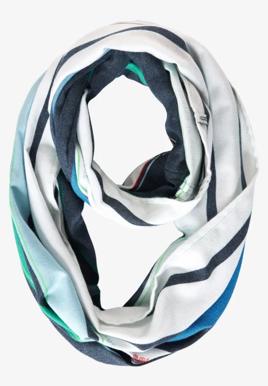Ronde sjaal met print deep blue