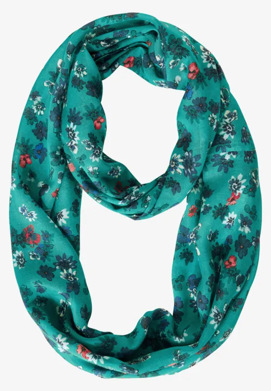 Ronde sjaal met print smaragd green