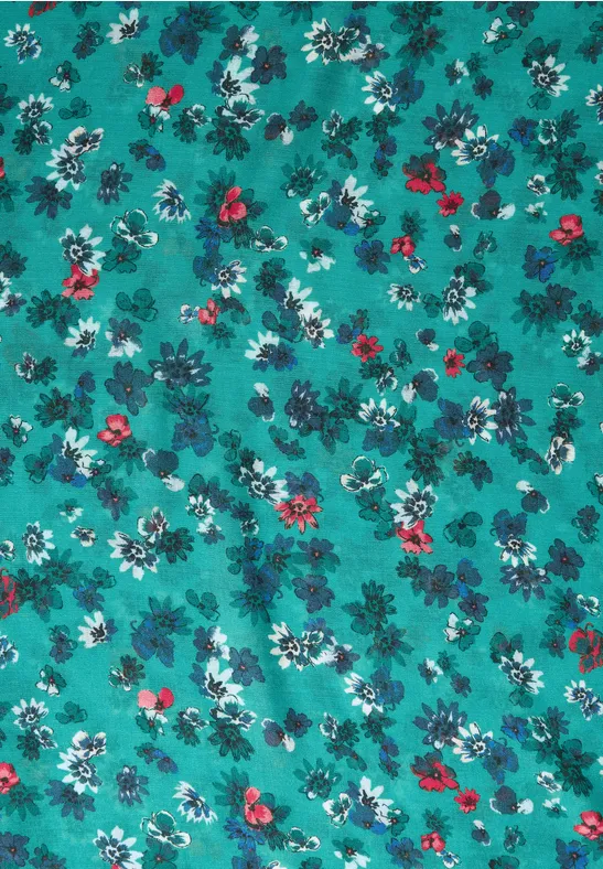 Ronde sjaal met print smaragd green