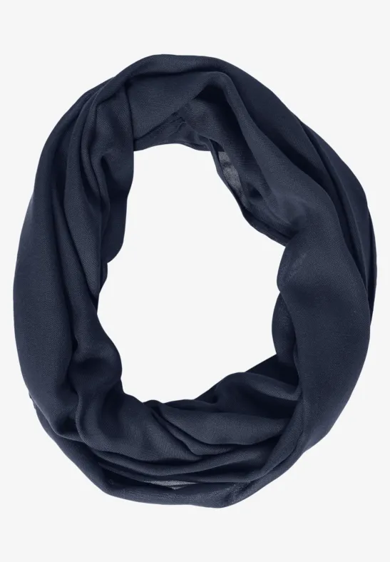 Basic ronde sjaal in effen kleur deep blue