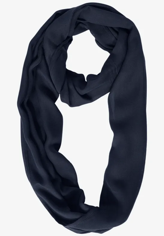 Basic ronde sjaal in effen kleur deep blue