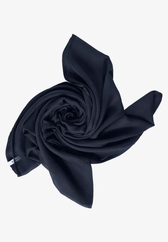 Basic ronde sjaal in effen kleur deep blue