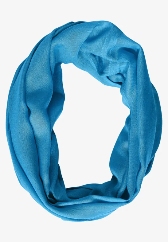 Basic ronde sjaal in effen kleur club blue