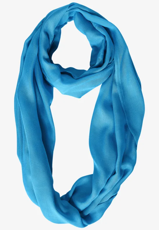 Basic ronde sjaal in effen kleur club blue