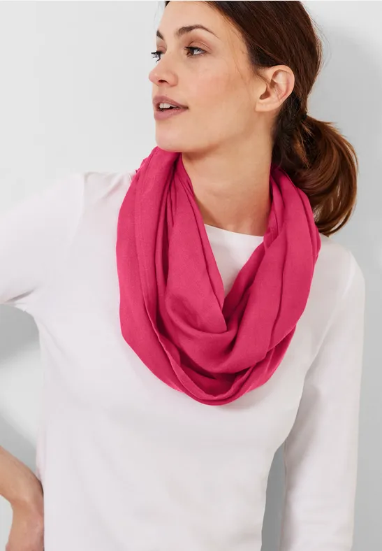 Basic ronde sjaal in effen kleur fresh pink