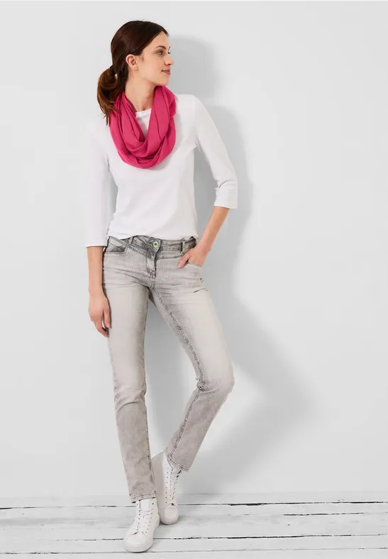 Basic ronde sjaal in effen kleur fresh pink