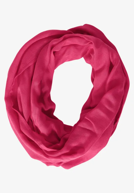 Basic ronde sjaal in effen kleur fresh pink