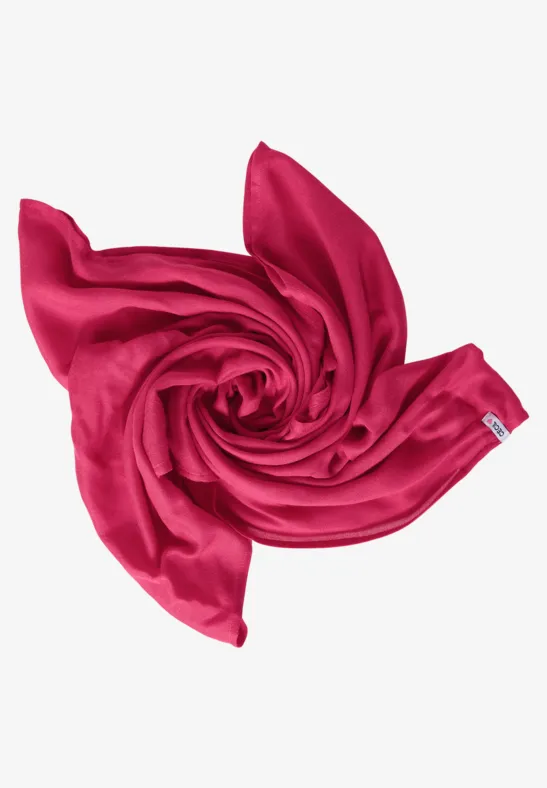 Basic ronde sjaal in effen kleur fresh pink