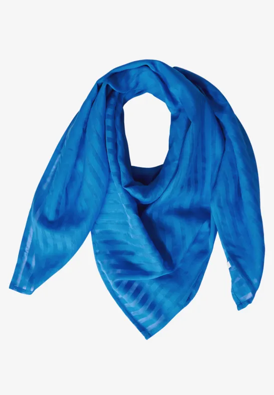 Zachte halsdoek met strepen club blue