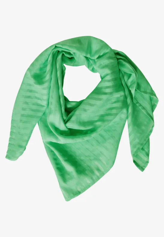 Zachte halsdoek met strepen smash green